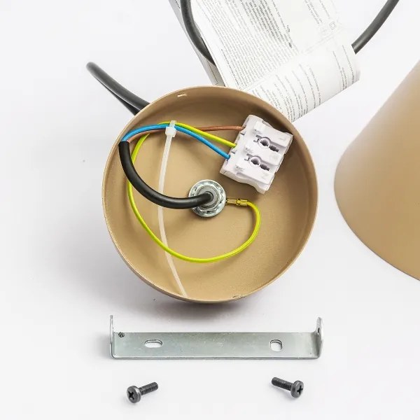 Závesný luster na kábli ETNA II 1xE27/15W/230V pr. 18,5 cm béžová