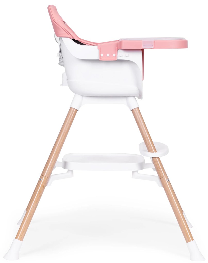 EcoToys Detská jedálenská stolička 2v1, ružová ECOTOYS