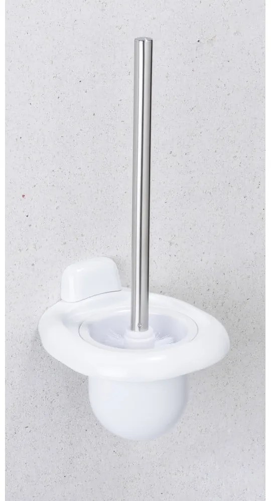 Biela nástenná plastová WC kefa Pure – Wenko