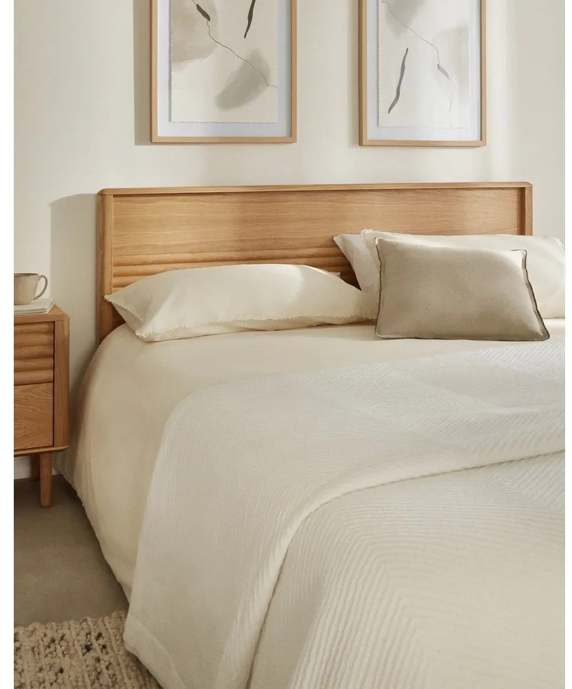 Dvojlôžková posteľ z dubového dreva s roštom v prírodnej farbe 160x200 cm Lenon – Kave Home