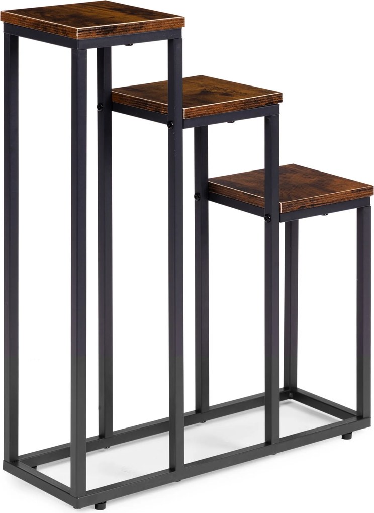 Stojan na květiny EVELIN 67x51,5 cm hnědý/černý