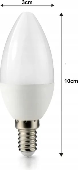 ecoPLANET LED žiarovka E14 sviečka 8W 700lm - studená biela