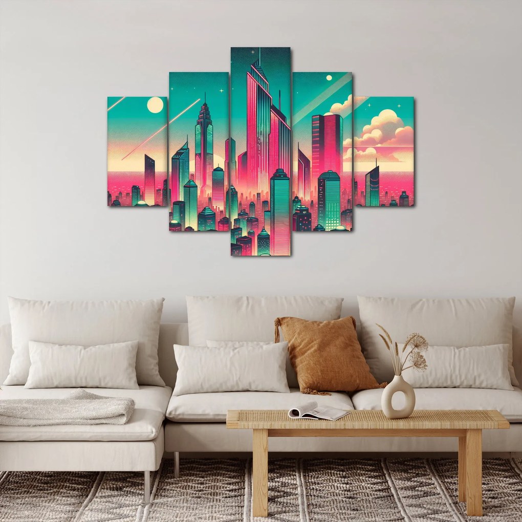 Obraz – Veľkomesto v pop-art štýle (150x105 cm)