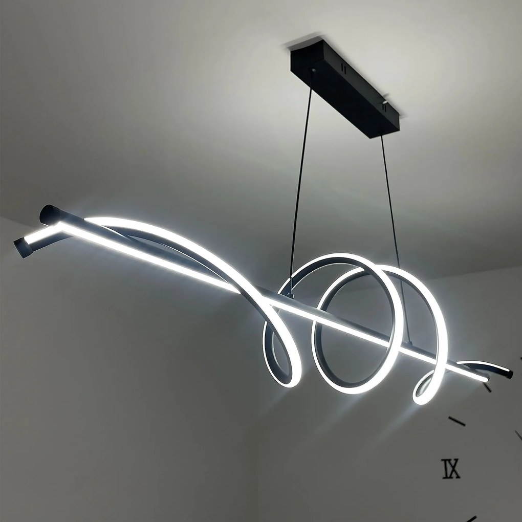 Toolight Toolight, LED stropné svietidlo 120cm, 50W, 3000K, LHJ023-CP, čierna matná, OSW-50011