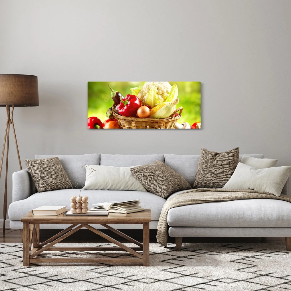 Obraz - Zelenina (120x50 cm)