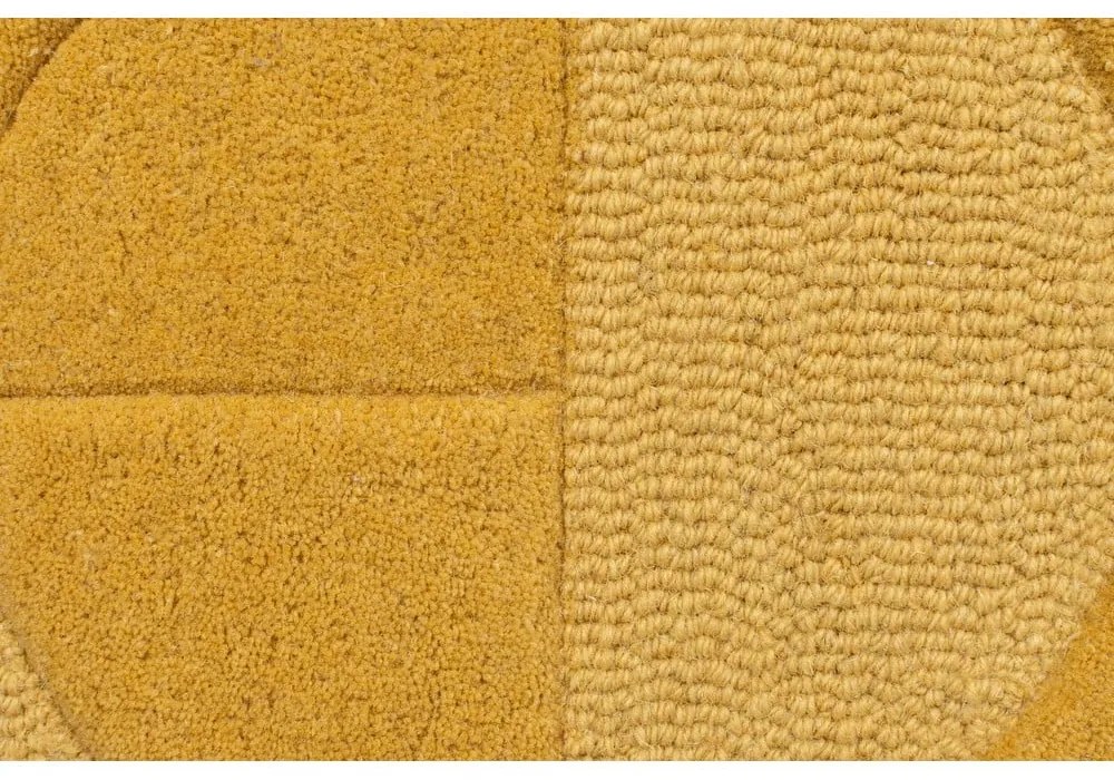Okrovožltý vlnený koberec behúň 60x230 cm Gigi – Flair Rugs