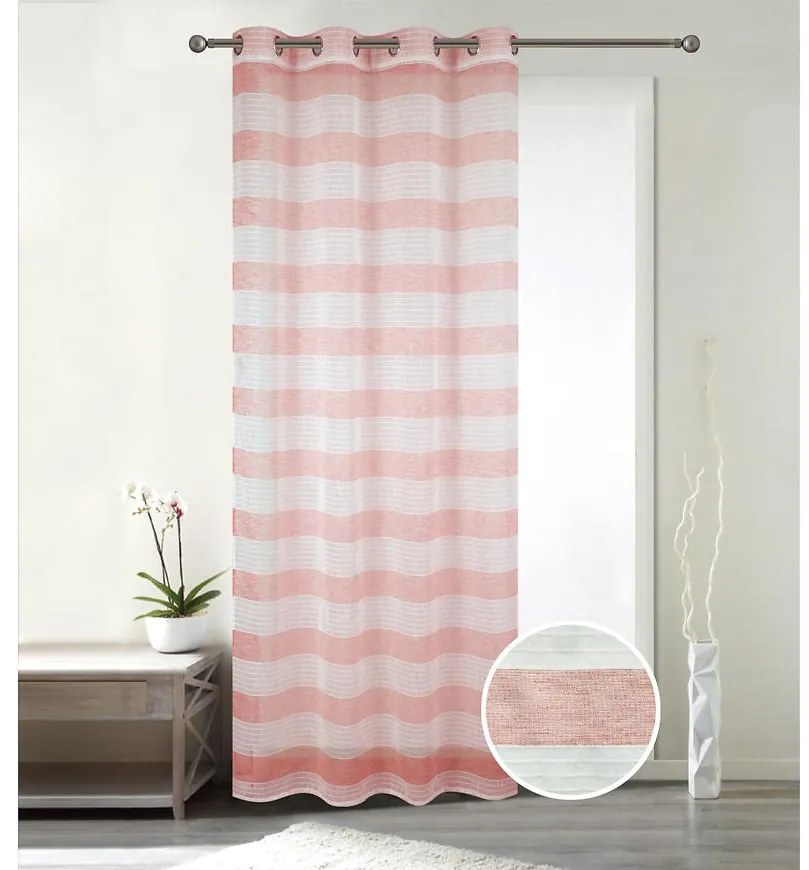 Závesy Haga  140X250  19579/ ružová