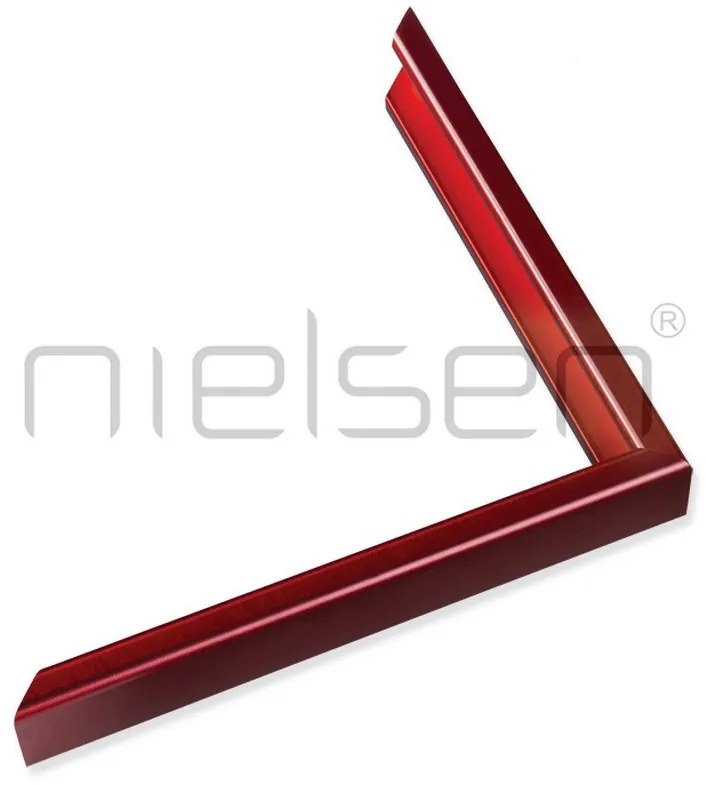 DANTIK - Zrkadlo v rámu, rozmer s rámom 40x50 cm z lišty Hliník červená (7269210)