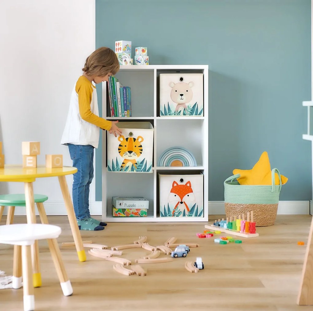 Zeller Present Úložný box na hračky - kocka - TIGER, 28x28x28