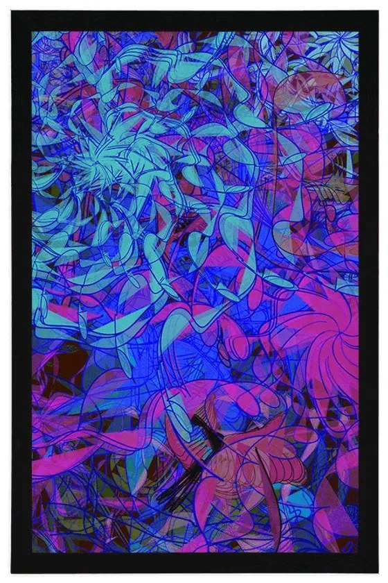 Plagát moderná abstrakcia v zaujímavom prevedení - 20x30 silver