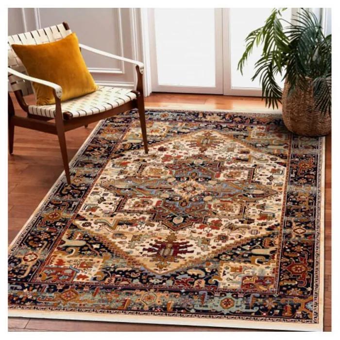 Vlnený kusový koberec Keshan béžový 300x380cm