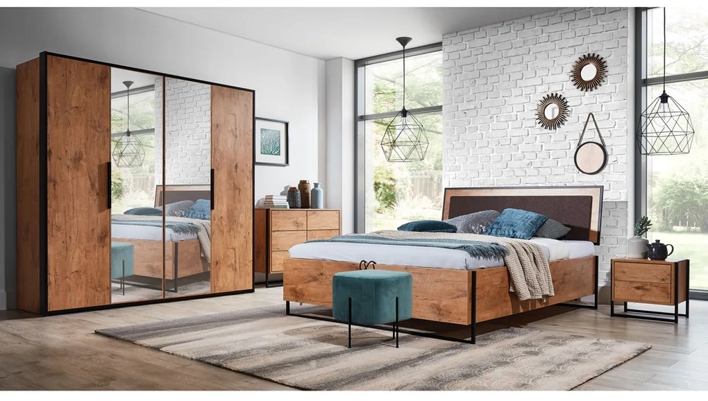 Posteľ do spálne Loft 160x200 - S vnútorným úložným priestorom