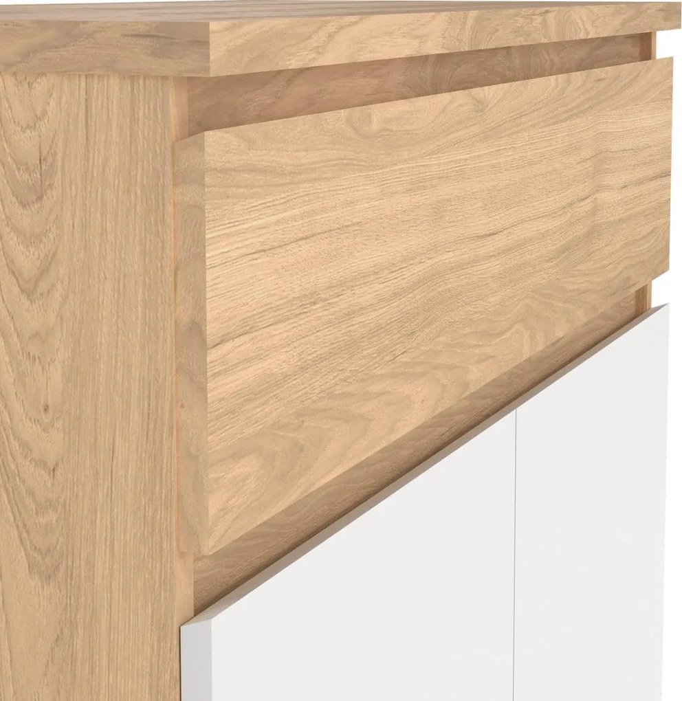 Botník Simplicitous 80 cm hickory Jackson/bílý