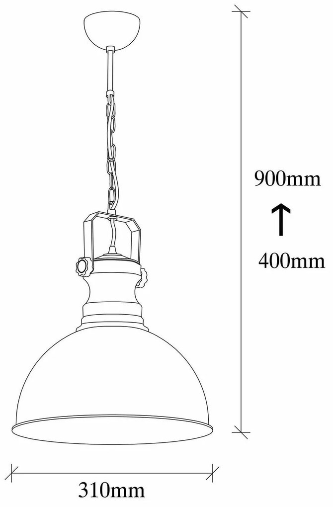 Závesný luster Saglam - 3710 - 1, čierna