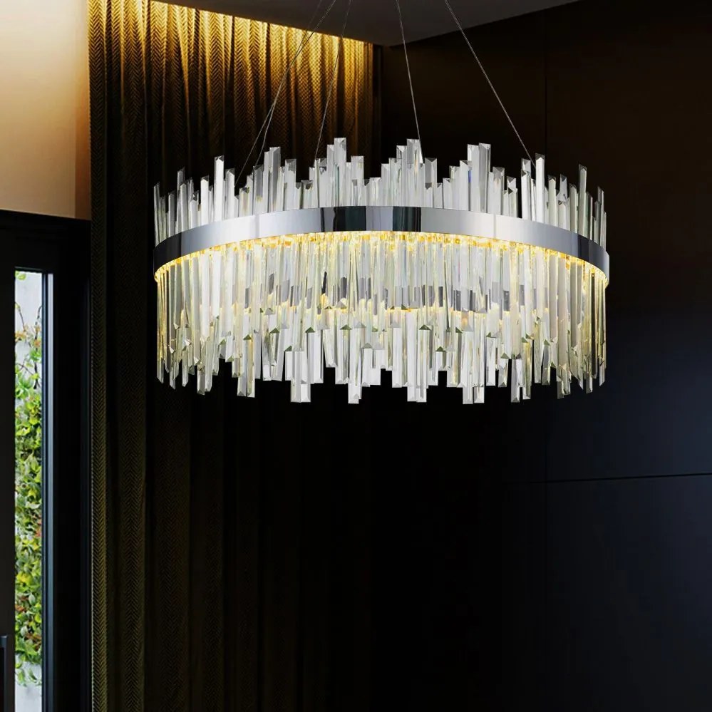 Toolight Toolight, LED stropné svietidlo 60cm, 58W, 4000K, APP1516-CP60, chrómová, OSW-03264