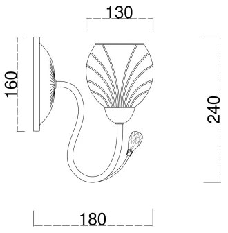 Brilagi - Nástenná lampa MEGAPOLIS 1xE14/60W/230V zlatá
