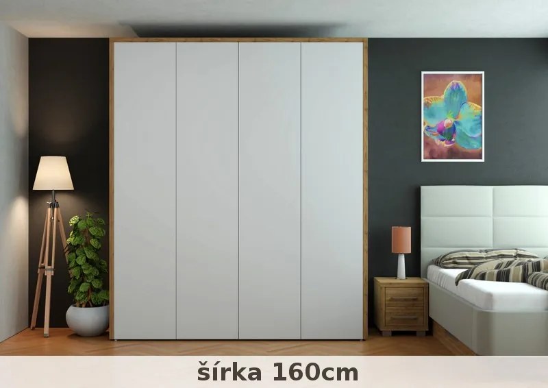 WOOD SERVICE Skriňa ZAL 160 so zalamovacími dverami - PUSH systém 240cm