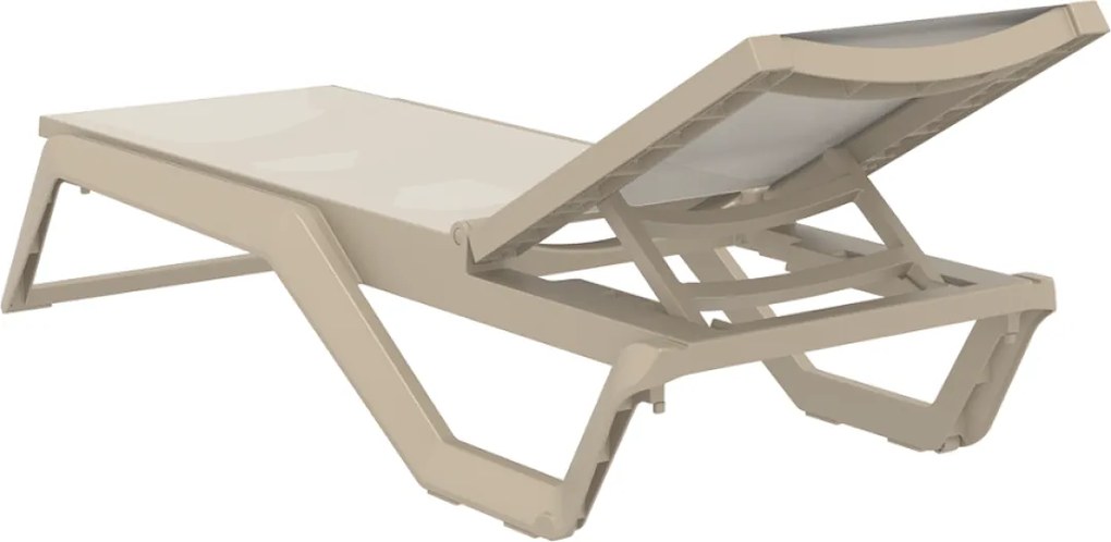 RIO PRO záhradné lehátko taupe/taupe