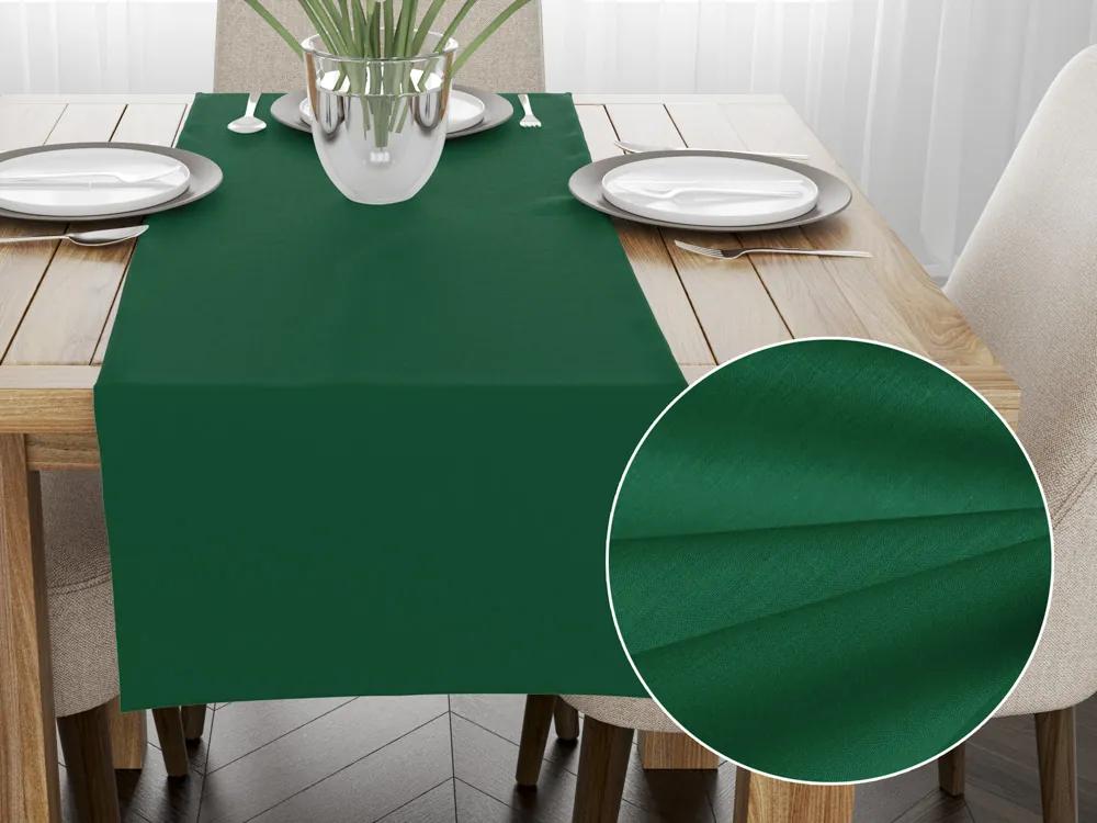 Biante Bavlnený behúň na stôl Moni MOD-514 Tmavo zelený 35x120 cm