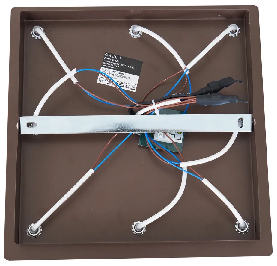 Dizajnové stropné svietidlo bronzové s bronzovým sklom 9-svetiel - Atény