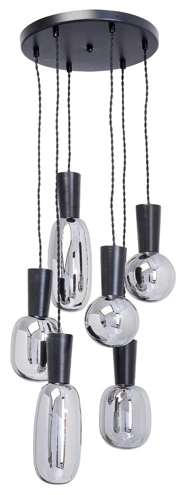 Romeo závesná lampa sivá Ø38 cm