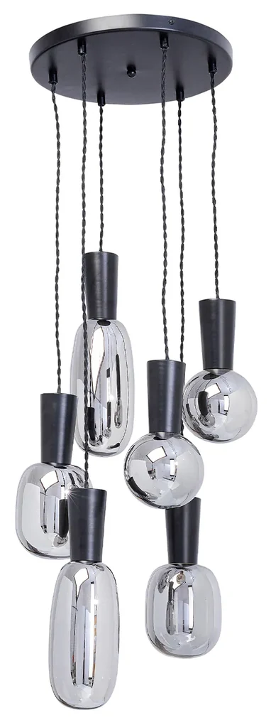 Romeo závesná lampa sivá Ø38 cm