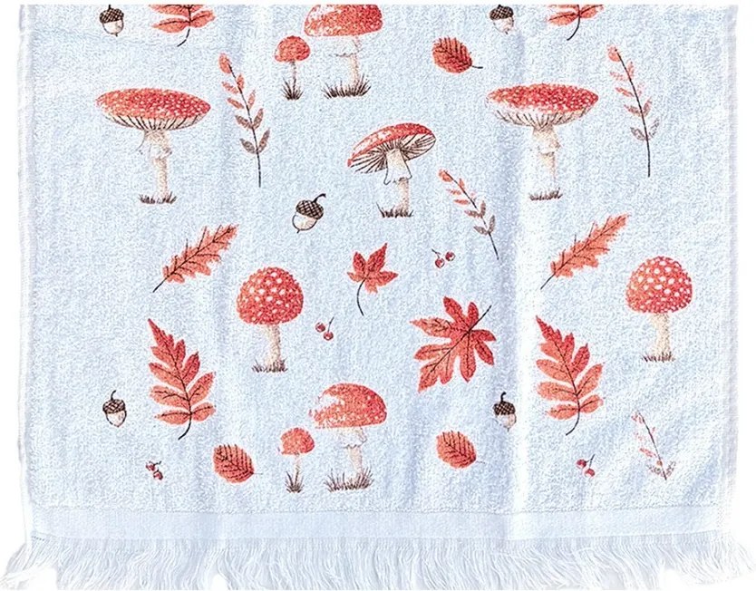 Kuchynský froté uterák s motívom muchotrávok  - 40*66 cm