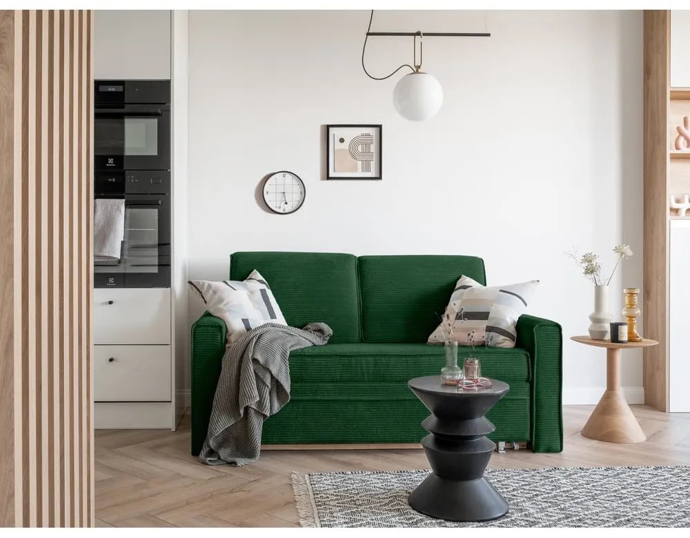 Tmavozelená rozkladacia pohovka 168 cm Lucky Lucy – Miuform