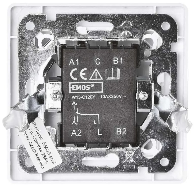 Emos Prepínač striedavý č.1,6 biely, A6100.0