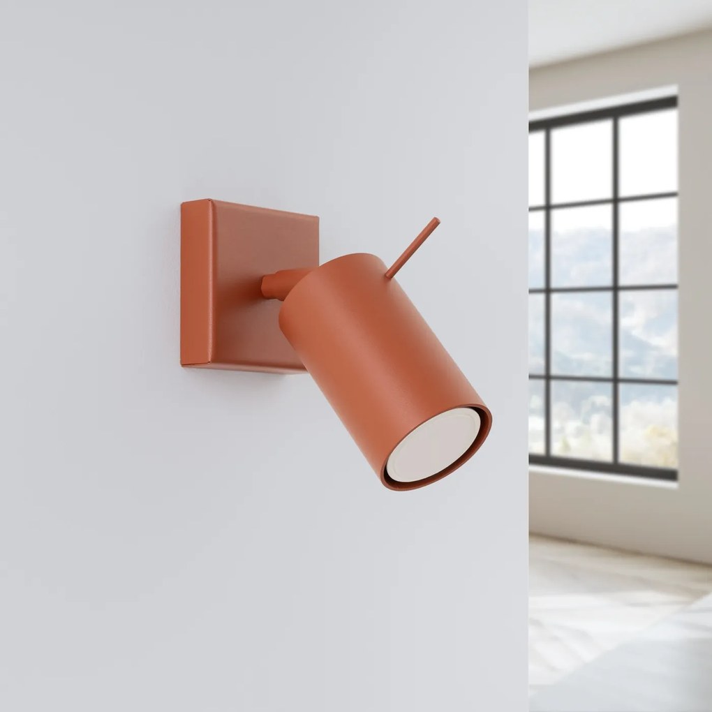 Bodové svietidlo Ring, 1x oranžové kovové tienidlo, (možnosť polohovania)