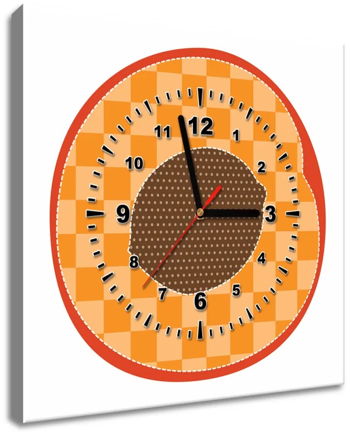 Gario Obraz s hodinami Broskyňa Rozmery: 40 x 40 cm