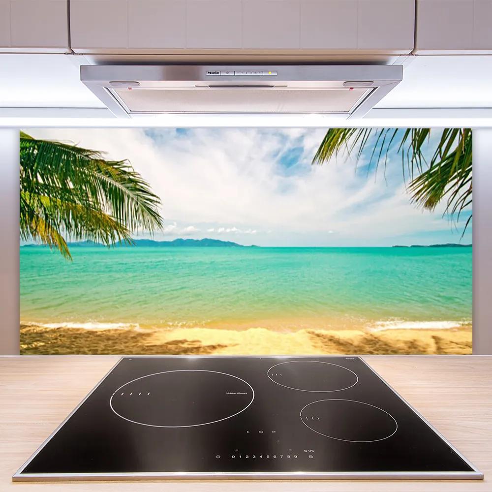 Sklenený obklad Do kuchyne More pláž príroda 120x60 cm