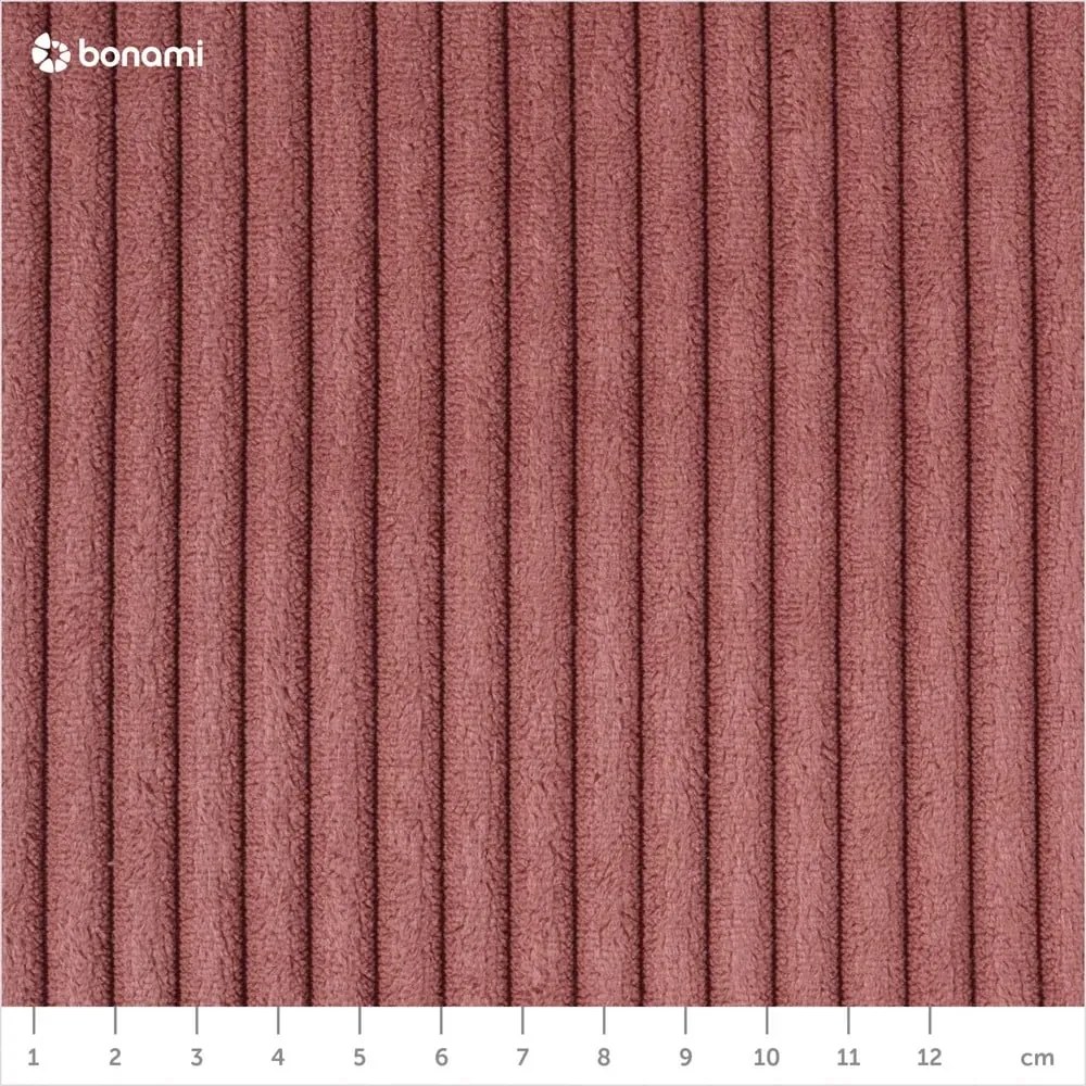 Ružová menčestrová rozkladacia pohovka 195 cm Monaco – Bobochic Paris