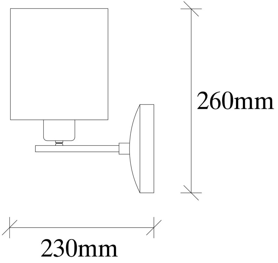 Nástenná lampa Profil VI krémová