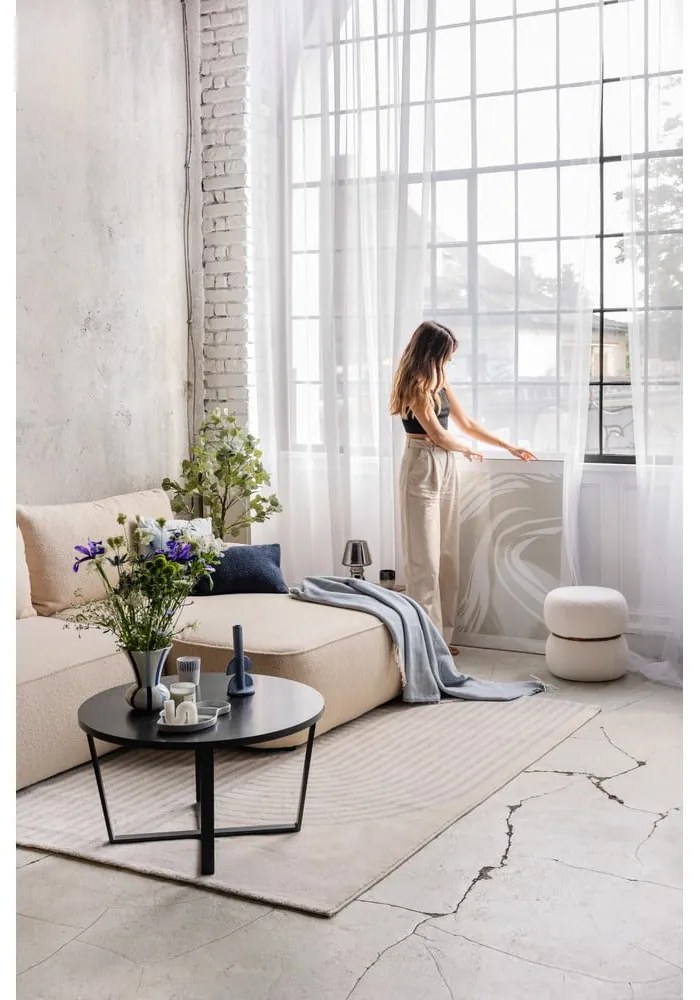 Svetloružová rozkladacia rohová pohovka z textílie buklé (pravý roh) Quinoa – Bonami Selection