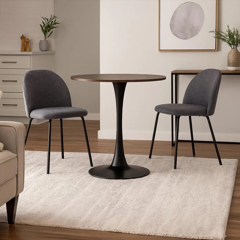 Jedálenský stôl AVENBERG ORBIS Ø80 hnedý