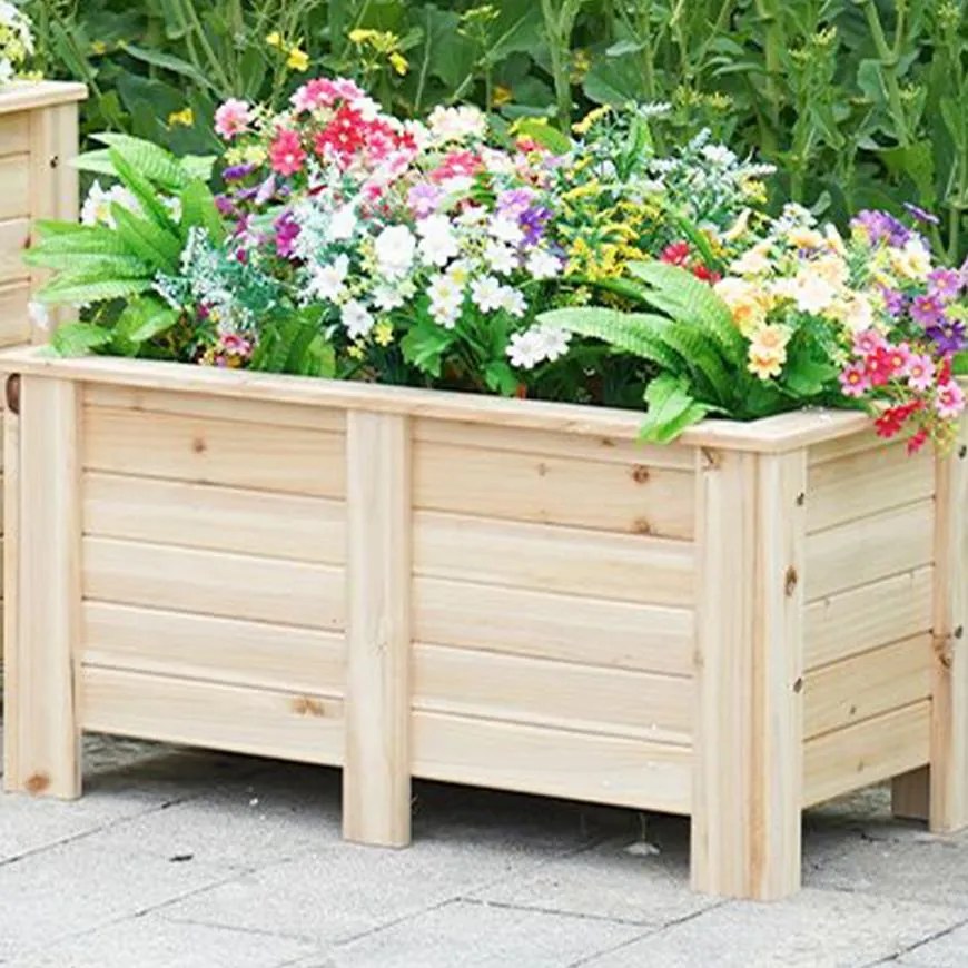 Drevený vyvýšený záhon, kvetináč SJT804040-1 80x40x40 cm