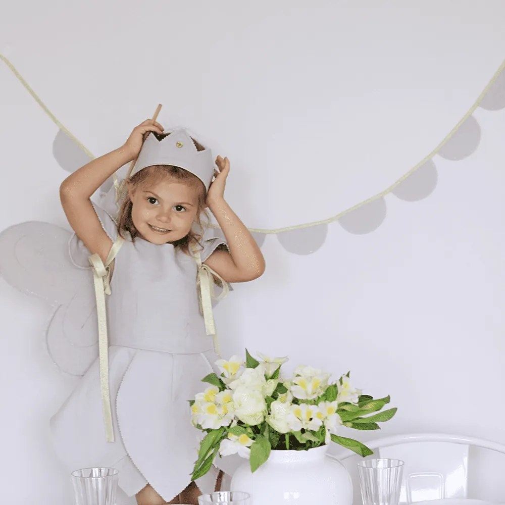 Ľanový kúzelný prútik šedý so zlatom