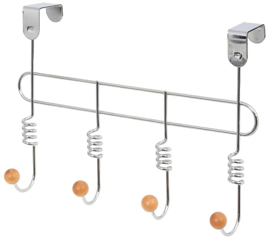 Kovový vešiak na dvere v striebornej farbe 33 cm Spirale – Compactor