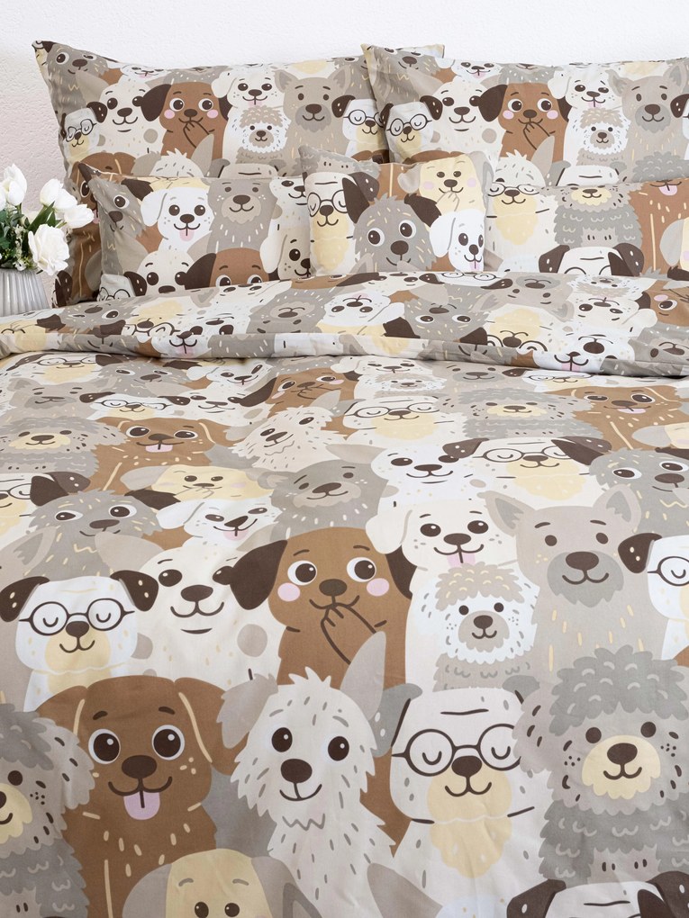 Bavlnené obliečky Renforcé - Psie invázie