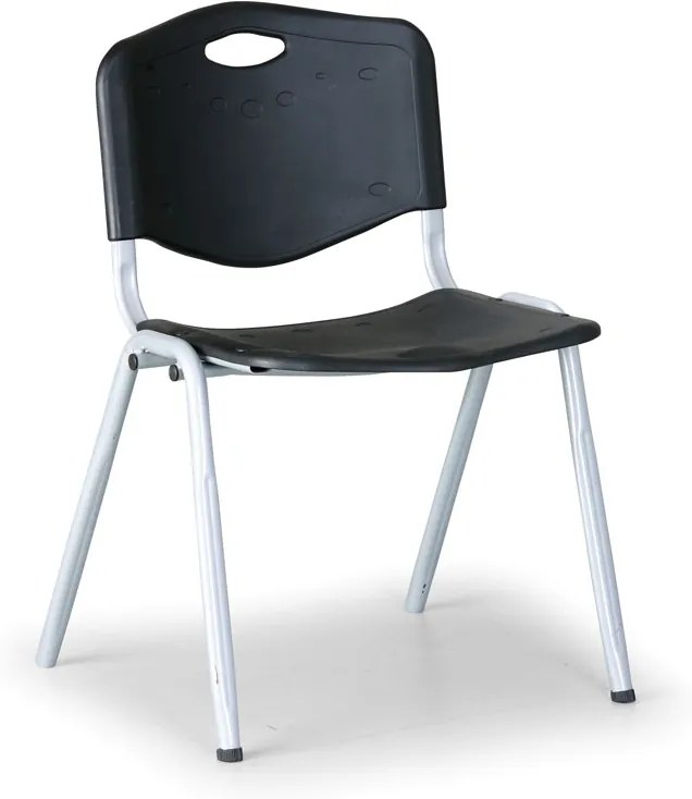 Plastová jedálenská stolička HANDY, čierna