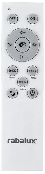 Rabalux 71038 - Stmievateľné LED stropné svietidlo TESIA LED/60W/230V 3000-6000K + diaľkový ovládač