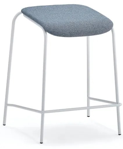 Stolička ATTEND, biela, modrošedá