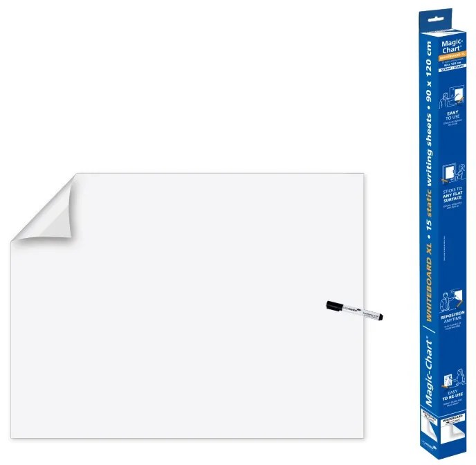 Biela popisovacia fólia Legamaster Magic-Chart XL, 15 listov, 900 x 1200 mm