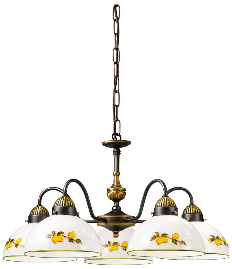 Kolarz 731.85.126 - Luster na reťazi NONNA 5xE27/75W/230V citróny