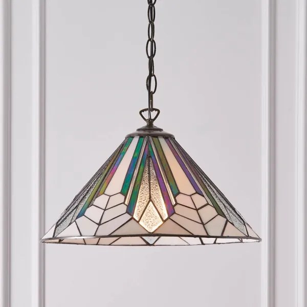 Endon 63937 - Luster na reťazi Tiffany ASTORIA 1xE27/60W/230V pr. 40 cm