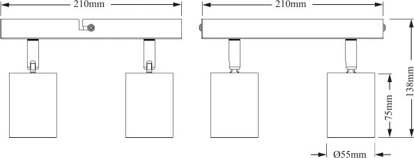 Osram - Bodové svietidlo ELEMENTAL 4xGU10/6W/230V