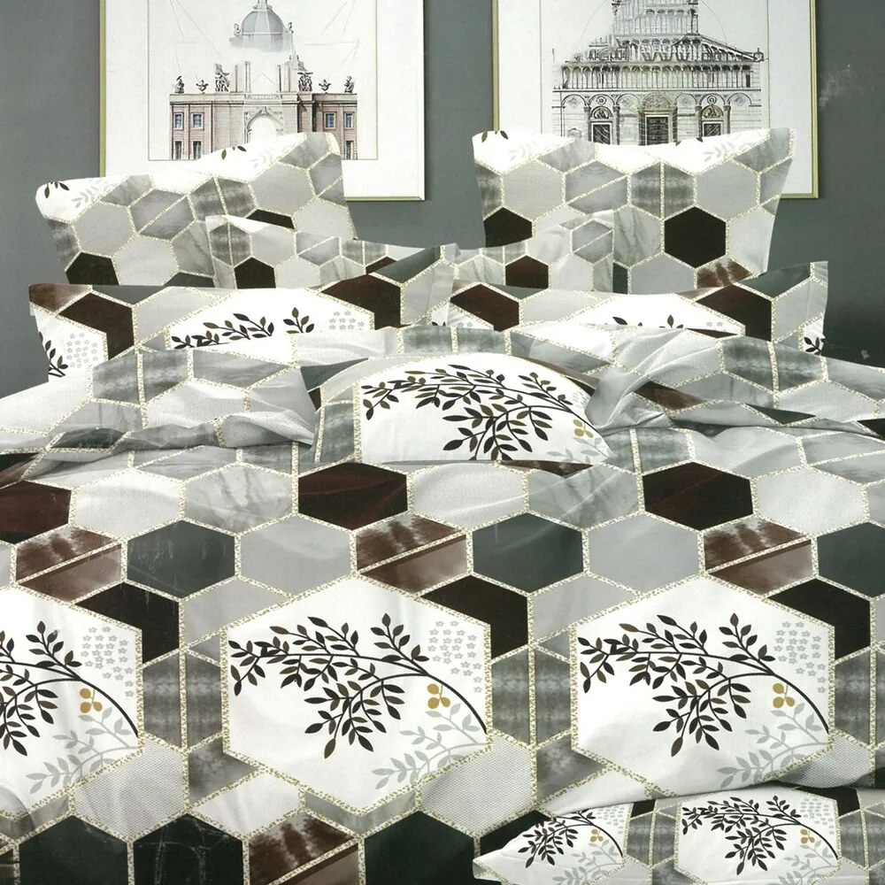 Bavlnené obliečky Homa GILBERT HEXA 3-dielna sada 140x200 cm