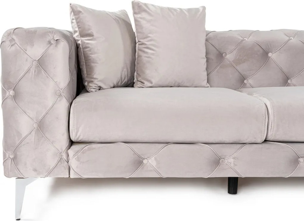 Čtyřmístná pohovka Como 344 cm šedá