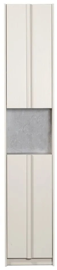 Krémovobiela modulárna skrinka z borovicového dreva 40x210 cm Basu – WOOOD